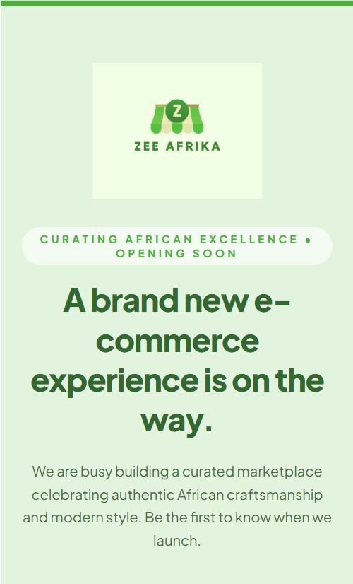 Zee Afrika Mobile UI