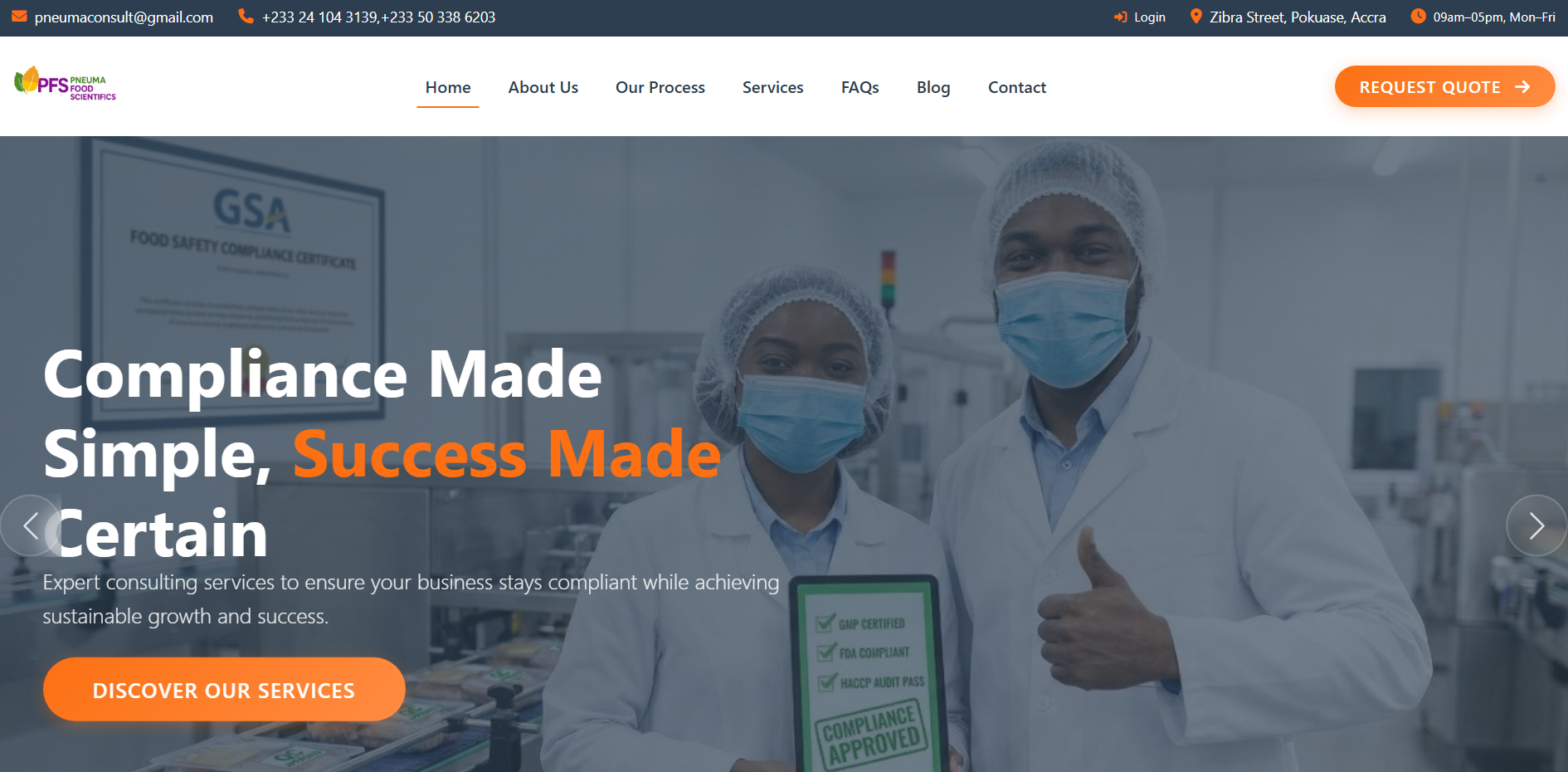 PFS Platform Screenshot